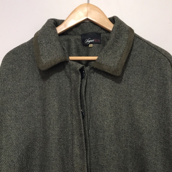 SUGAR Lips wool blend tweed button front cardigan poncho size Medium - Picture 2 of 11